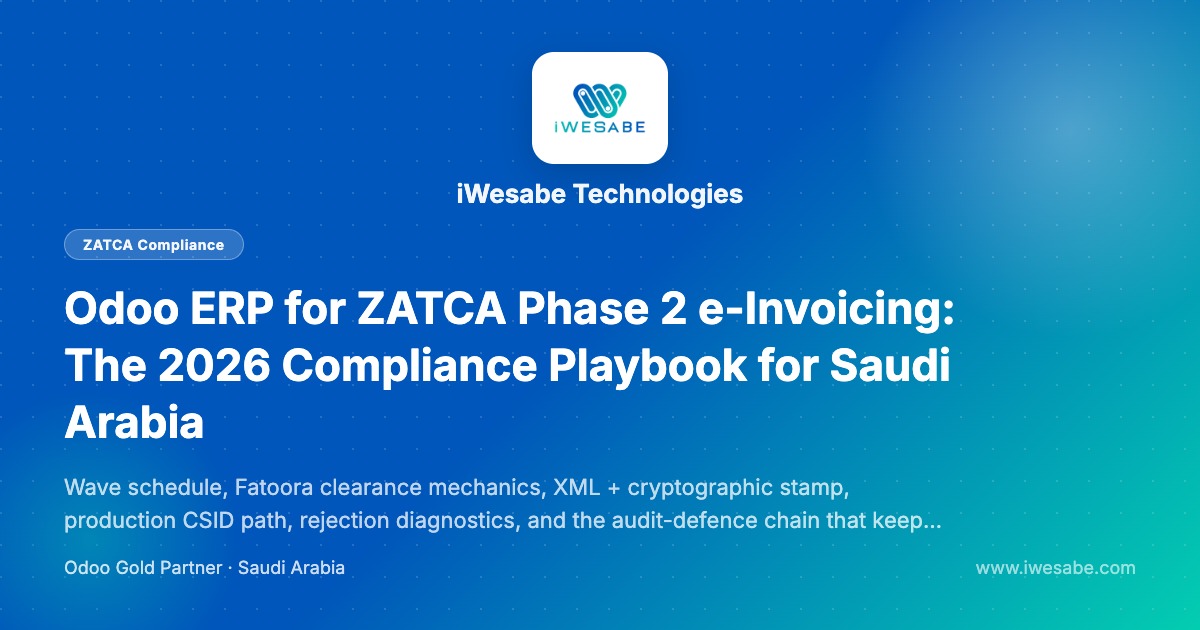 Odoo ERP ZATCA Phase 2 e-Invoicing Compliance Saudi Arabia (2026) | iWesabe